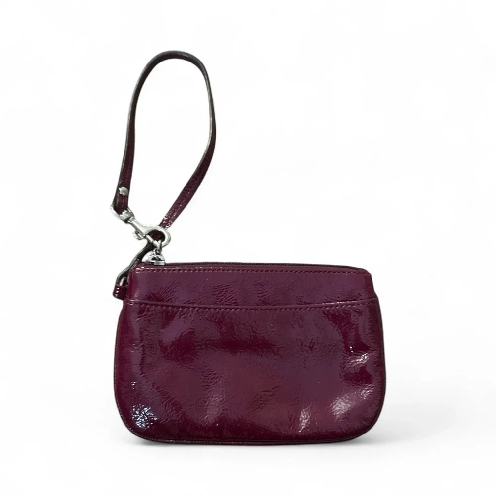 Glossy Burgundy Wristlet